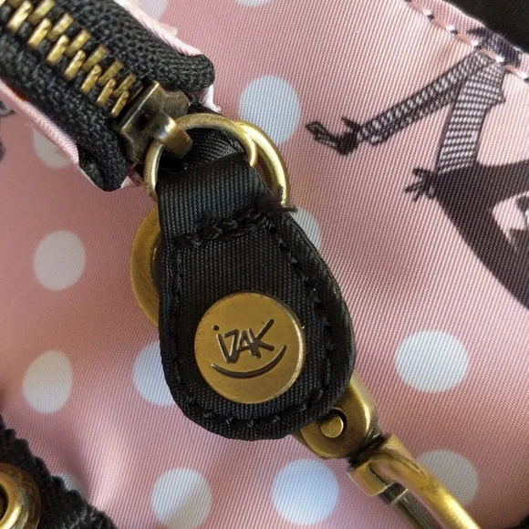 IZAK Pink Zazie Dots Flap Crossbody Bag, Coin Purse and Key Chain - Picture 13 of 15